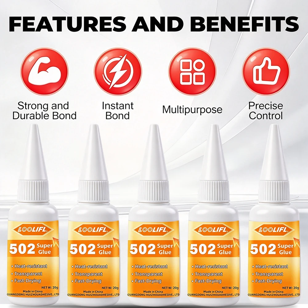 SuperGlue Instant FastDrying Transparent Heat Resistant  Adhesive Strong Durable Multipurpose for Metal Plastic Wood Shoe Repair