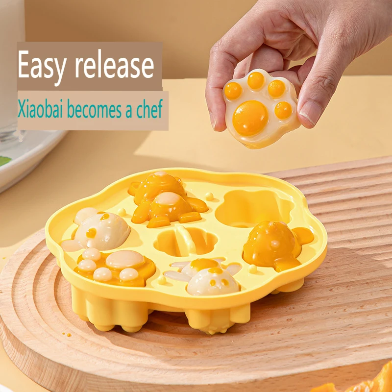 سيليكون قالب الخبز الطفل الغذاء التكميلي قالب الكعكة الرضع تبخير أداة القط باو قالب الكعكة قالب مكعبات الثلج شكل المعجنات الخبز