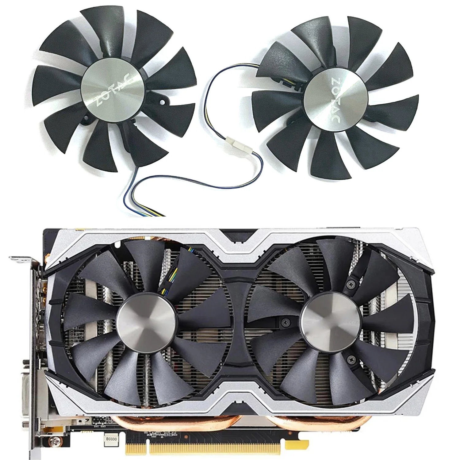 

Кулер для графического процессора Zotac Geforce GTX 1060 Amp 6 ГБ GTX 1060 Mini, 2 шт., 85 мм, GFY09010E12SPA, GA91S2H, 4PIN, GTX 1070