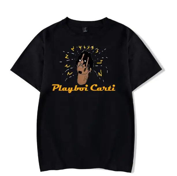 

2026 Playboi Carti Custom Printed O-Neck T-shirts Men/Women Short Sleeve Summer Tshirts Harajuku Hip Hop Rapper Streetwear
