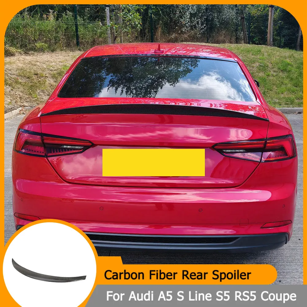

Carbon Fiber Rear Spoiler Trunk Boot Lip Wing for Audi A5 S Line S5 RS5 Coupe 2017-2022 Real Carbon Rear Spoiler Wing