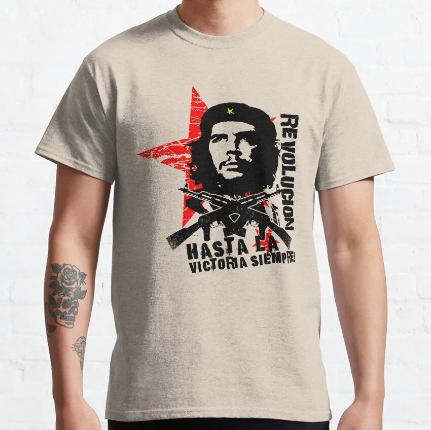 

Revolucion Hasta La Victoria Siempre Che Guevara Unisex T-Shirt for Men 100% Cotton Vintage printed Tee Clothing Plus Size