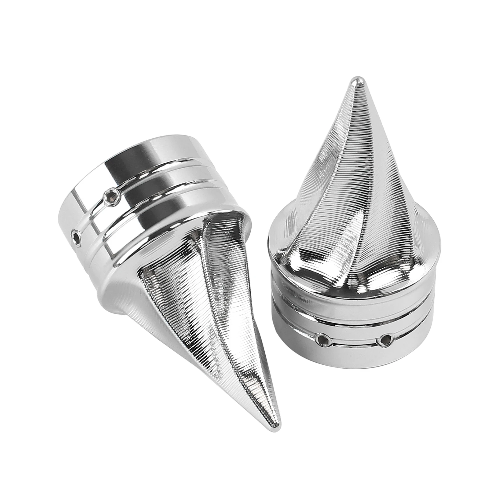 Motorcycle Chrome Front Axle Cap Nut Covers Twisted Caps For Harley Sportster Touring Road King FLHX Dyna Softail Fat Boy 08-23 view 4