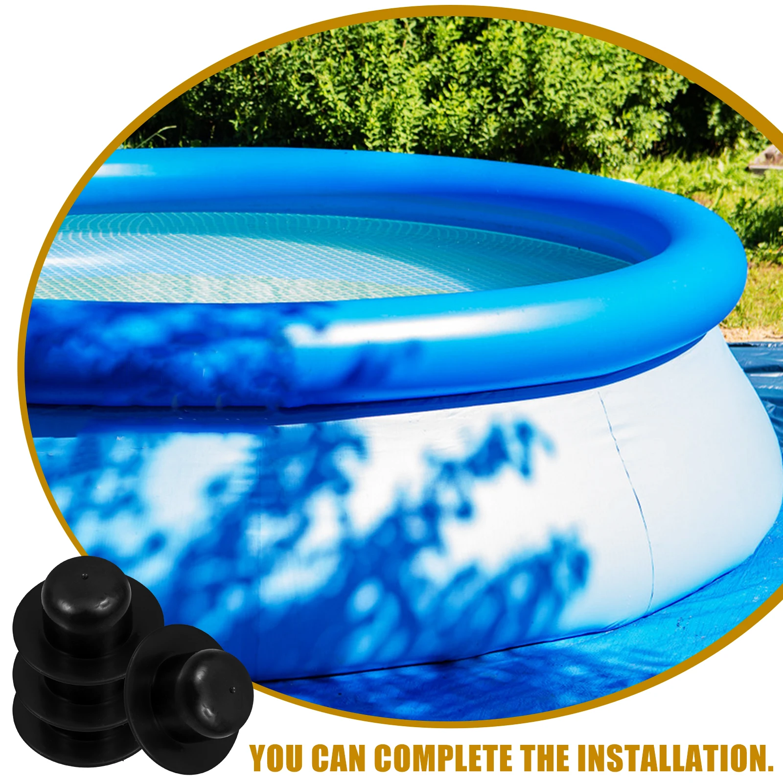

4pcs Accessories Plug Durable PVC Swimming Stopper Inground Above Ground Bathroom Kitchen Sink Use Non Slip Easy for Outdoor