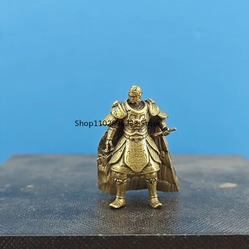 Brass Medieval Knight Statue - Handcrafted Copper Armor Warrior Figurine