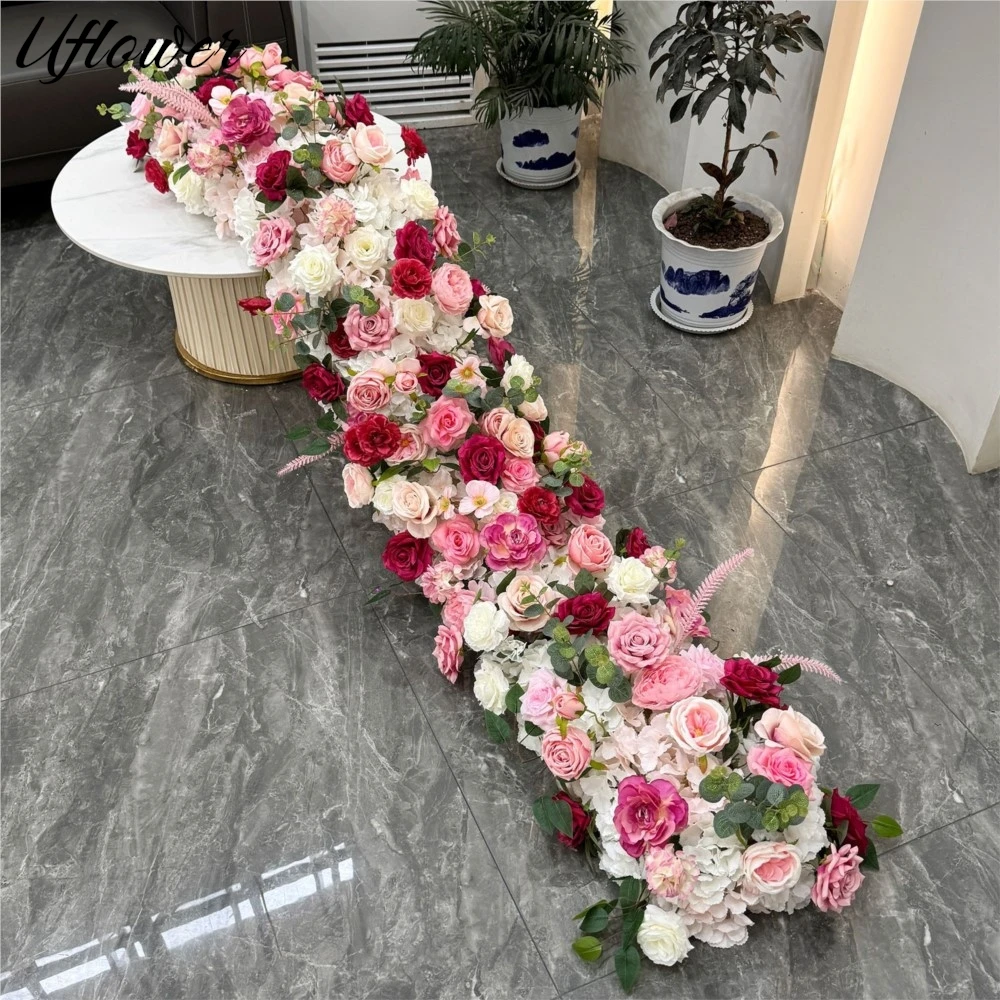 

Ужин 1/2 м Роза Гортензия Цветочный Ряд Бегун Искусственный Цветок Свадебный Фон Декор Цветочный Настенный Реквизит Для Вечеринки Витрина