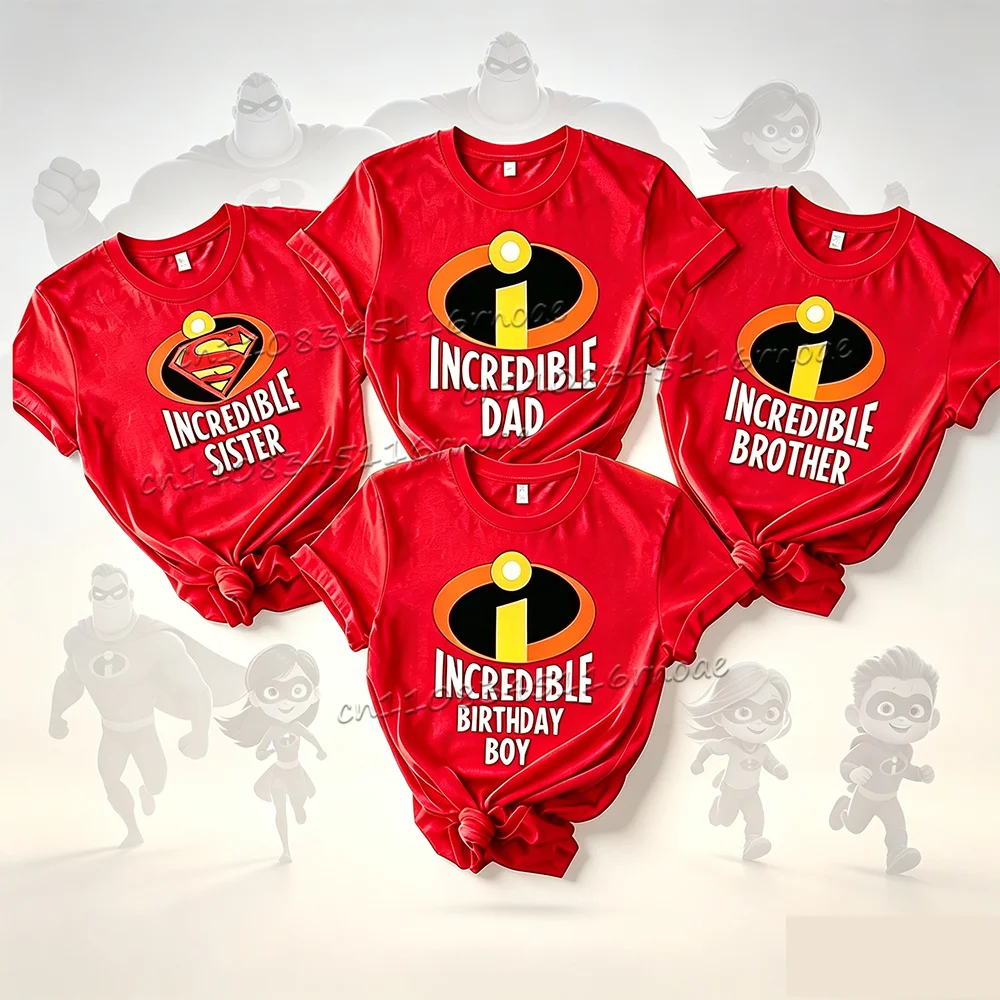 Baby Clothing Logo - Kaus Cetak Logo Keluarga Incredibles Kaus