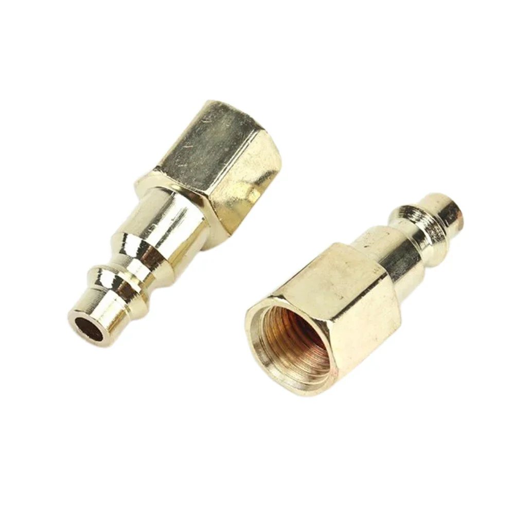 2 Pcs 1/4NPT Air Line Hose Connector Air Compressor Adapter Fittings Pure Copper 6mm Female Thread Quick Release Tool Parts