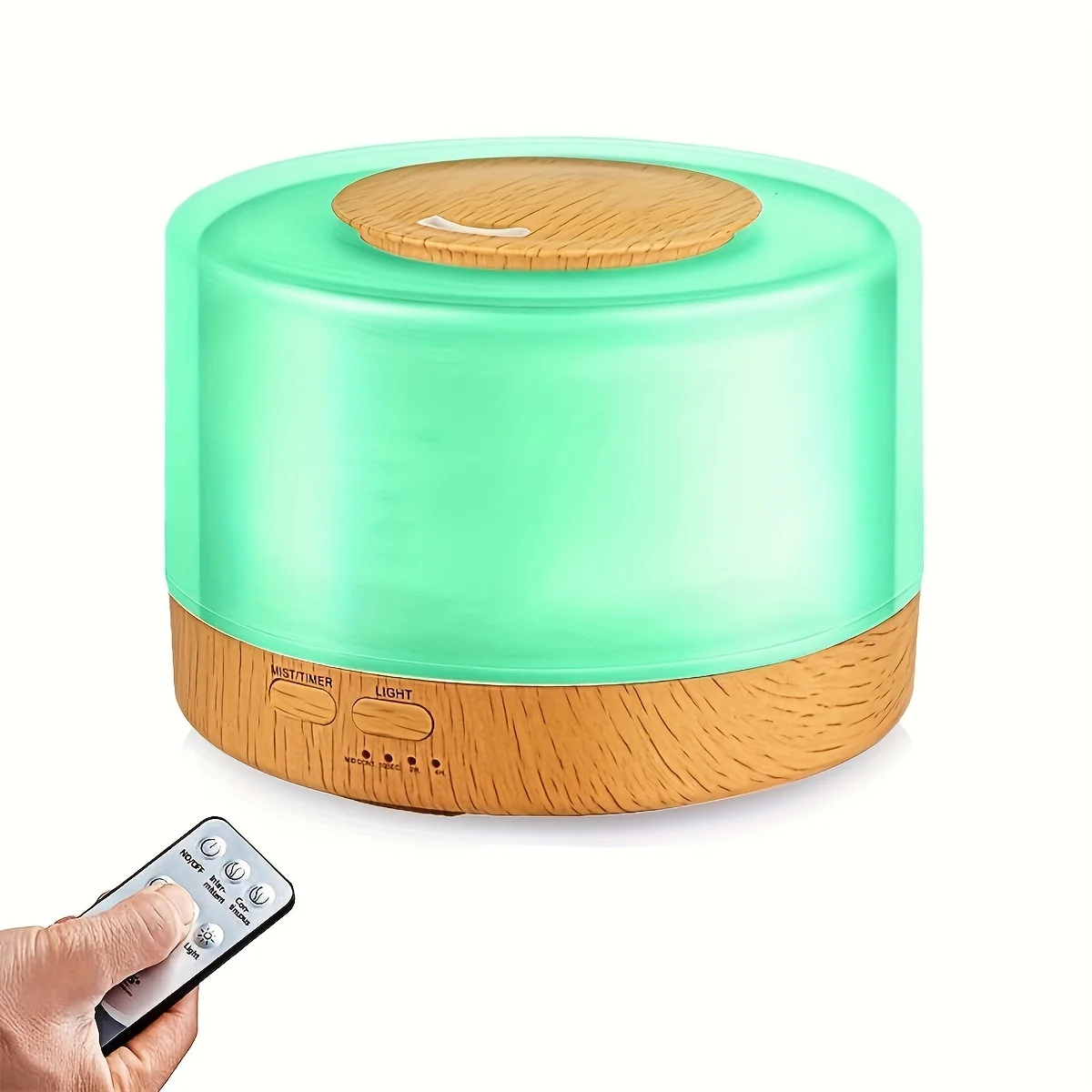 16.91oz Premium AromaMist Essential Oil Diffuser - Air Quality Humidifier with Remote Control, Timer, Auto Off Safety for Switch