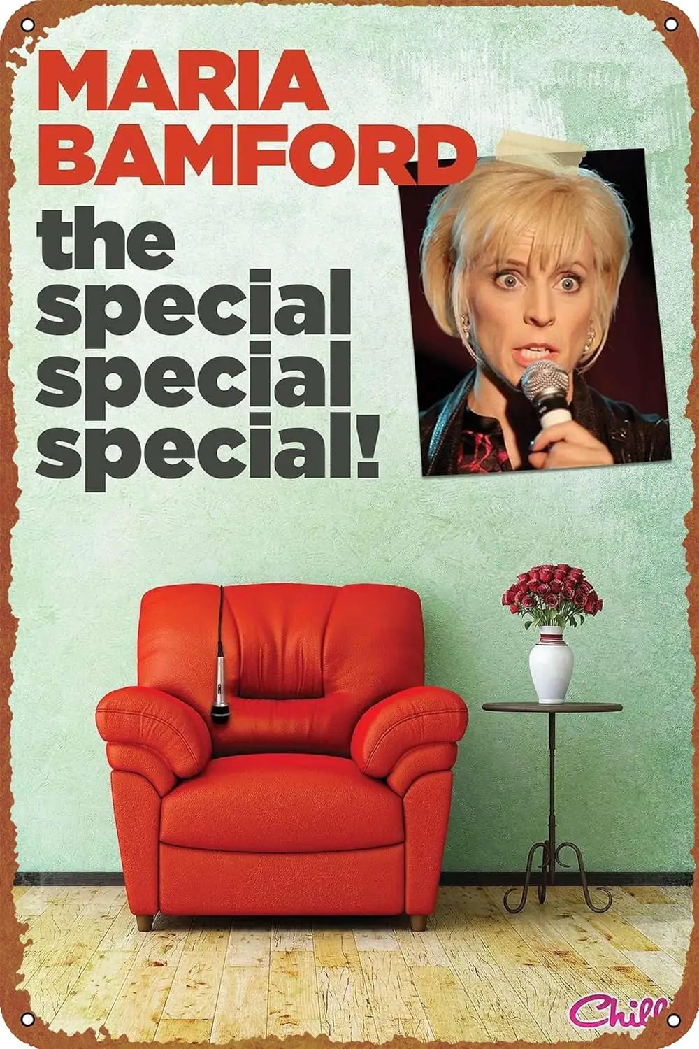 1p,Maria Bamford: The Special Special Special! Tin logo retro poster restaurant wall decoration home door garden store bar coffe