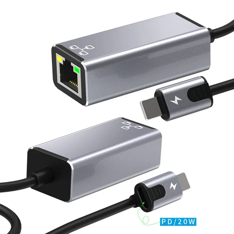 محول شبكة إيثرنت لان مع منفذ شحن ، RJ45 ، محول لفون 14 ، 13 ، 12 ، 11 ، 8 ، 7 ، 6 ، 5 ، باد ، آي بود ، 20 واط