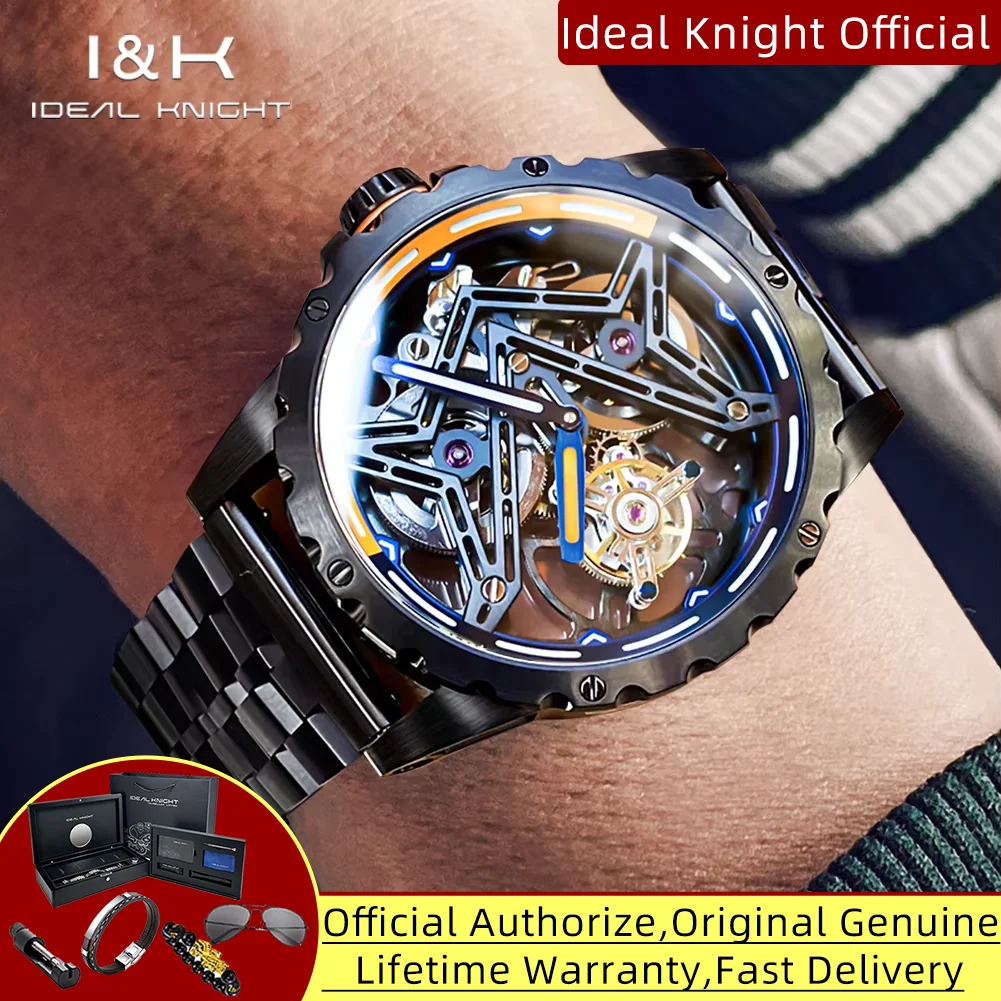 

IDEAL KNIGHT 6803 Real Tourbillon Mechanical Watch for Men Fully Hollow Limited Edition Luxury Man Watch (The Great Wall Series)