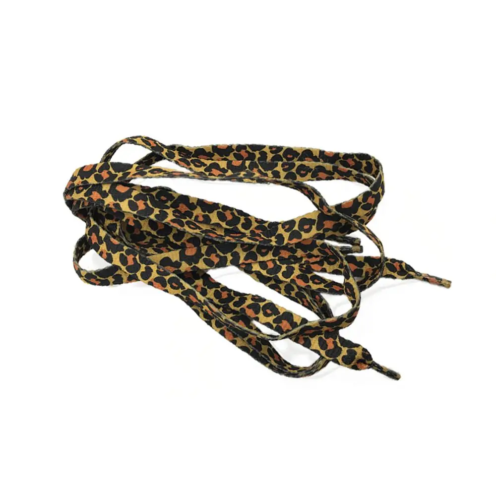 Leopardo Print Laces planas, sapato decoração, sapato, mais novos sapatos acessórios, 1 par