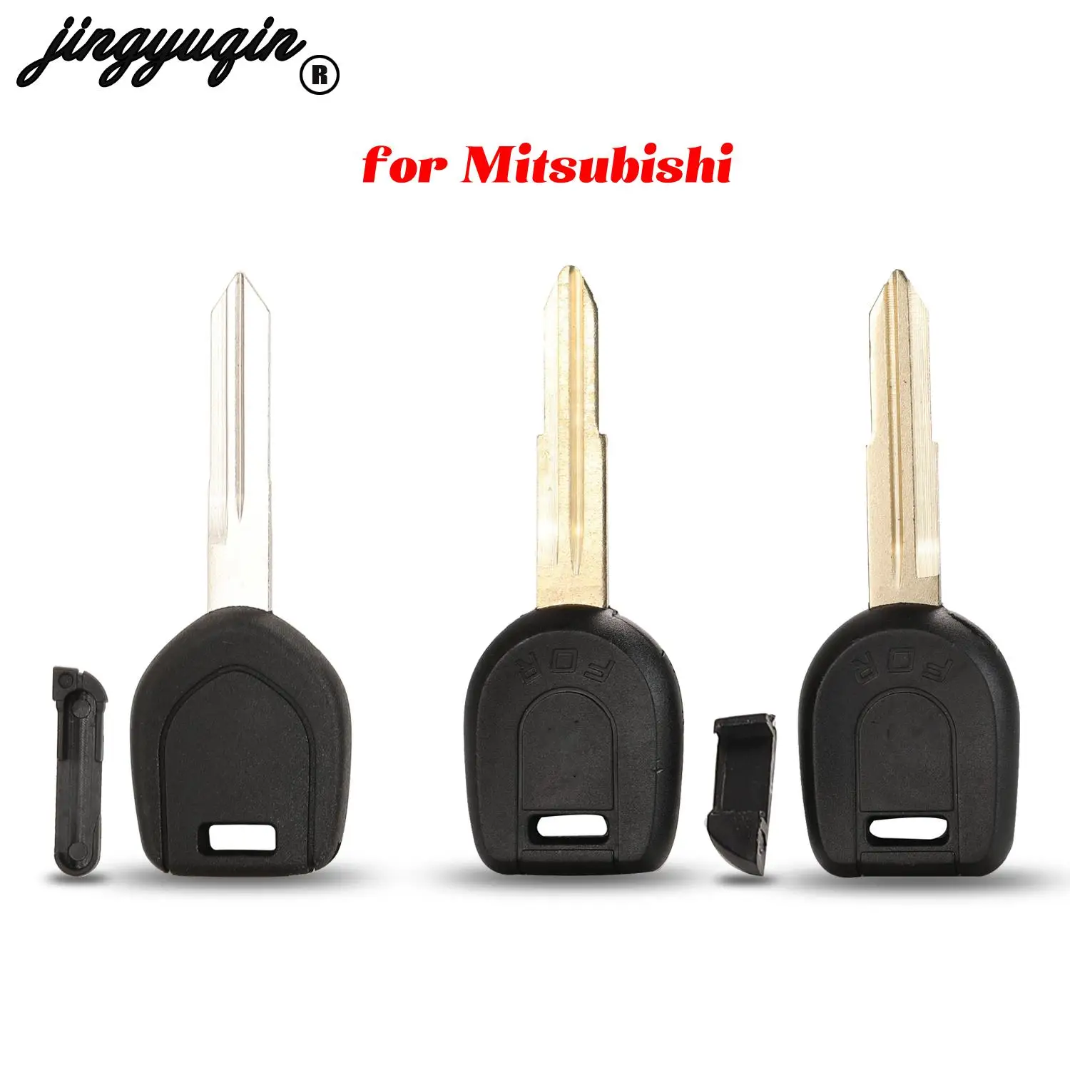 

jingyuqin 25pcs Transponder Remote Car Key Shell Case Fob For Mitsubishi Eclipse Galant Endeavor Left/Right Blade Replacement