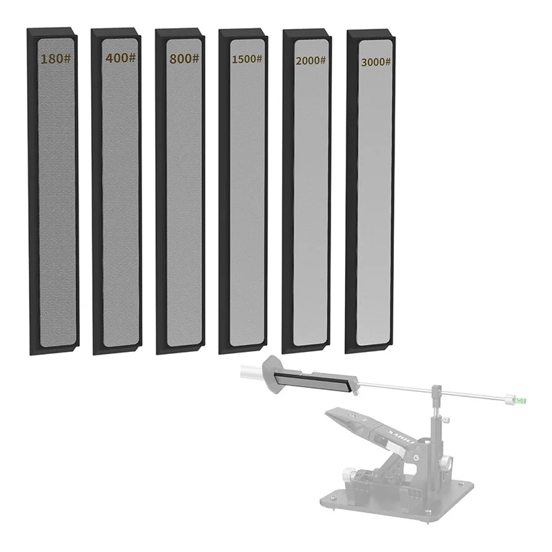 ABKS-6 PCS Kit de placas Juego de piedras para afilar cuchillos de diamante para afiladores tipo XARILK 180 #   400 #   800 #   1500 #   2000 #   3000 #