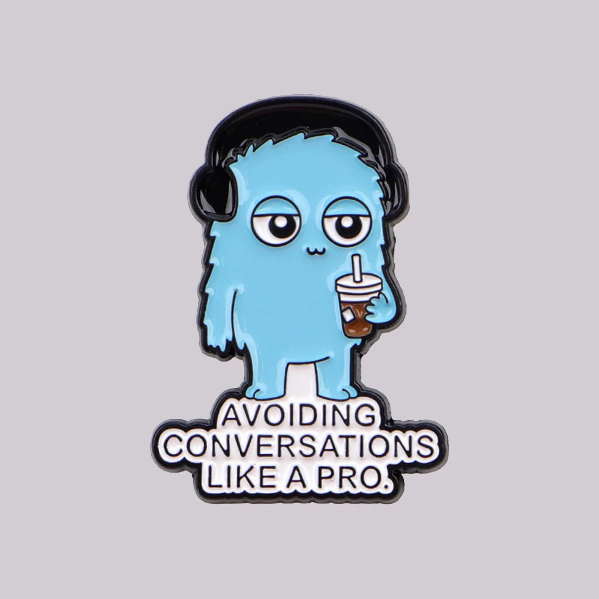 AVOIDING CONVERSATIONS LIKE A PRO. Enamel Pin Funny Social Quotes Brooch Lapel Pins Badge Fashion Jewelry Friends Gifts
