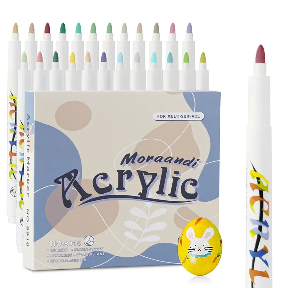 

12/24 Colors Markers Painting Pen Applicable to Art Graffiti Stone Ceramic Glass Wood DIY Crafts Card Making Art Supplies