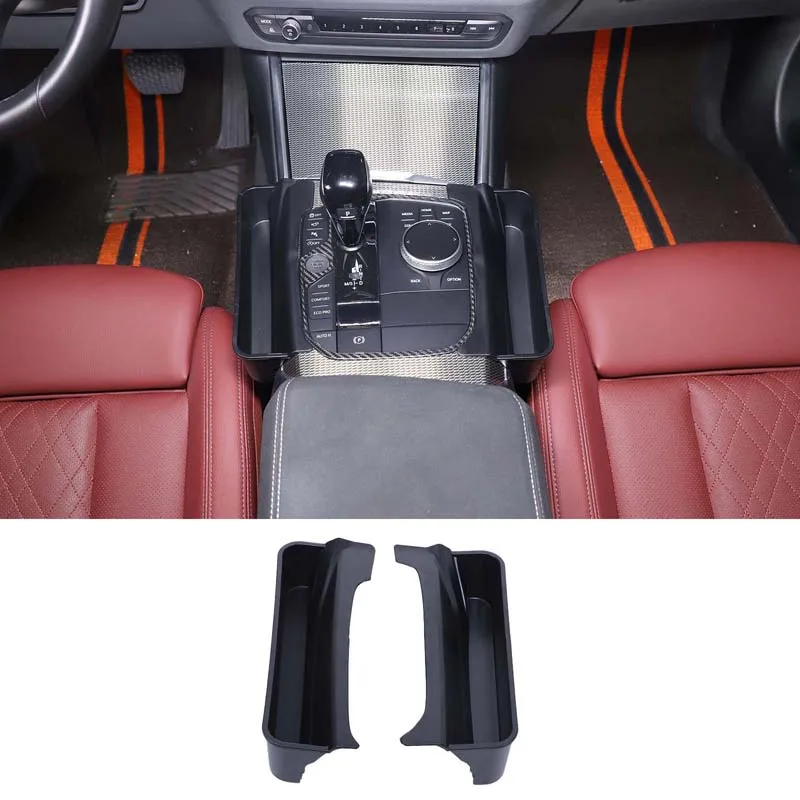 For 2020+BMW 3 Series G20 gearbox storage boxes on both sides ABS 2-piece set car center console gearbox storage box accessories