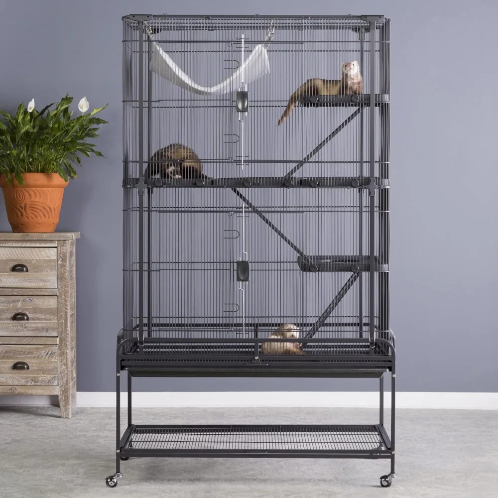 Prevue produk hewan peliharaan 484 Deluxe Critter Cage, abu-abu gelap 37.0 "P x 23.1" L x 63.4 "H