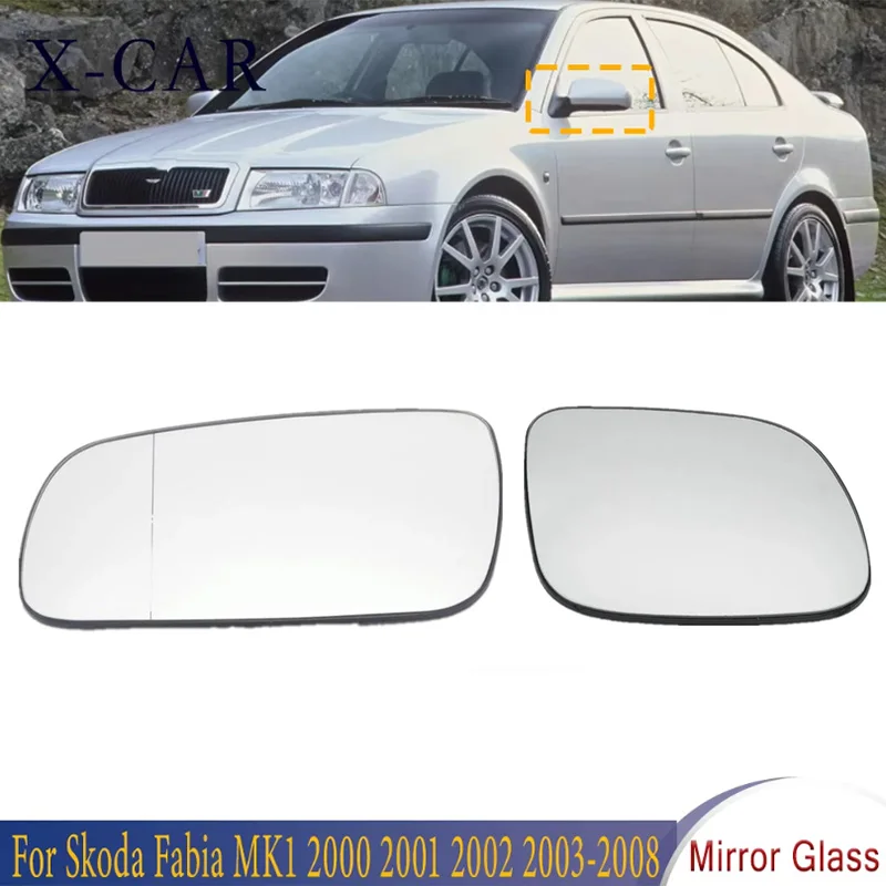 For Skoda Fabia MK1 2000 2001 2002 2003 2004 2005 2006 2007 2008 Exterior Rearview Side Mirror Glass Lens With Heated