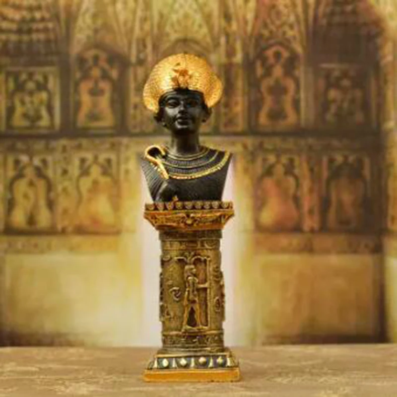 ANCIENT EGYPT GOD PHARAOH GOD OF WAR STATUE RESIN CRAFTS TUTANKHAMUN CLEOPATRA ART SCULPTURE HOME DECORATION SOUVENIR R2917