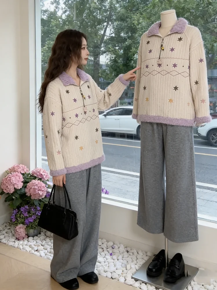 

Женская толстовка свободного кроя Sweet Color Blo Age-Defng больших размеров, модный весенний топ, скрывающий недостатки фигуры, повседневный, с длинными рукавами