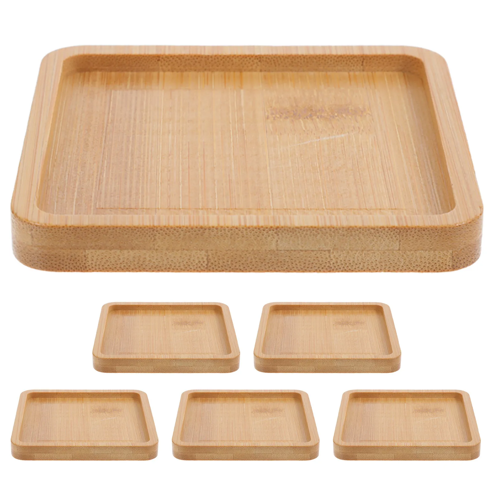 6Pcs Mosaic Coaster Base Set Bamboo Smooth Round Shape Ideal for DIY Craft Kits Handmade Home Decor Coasters Mosaic Tile Project