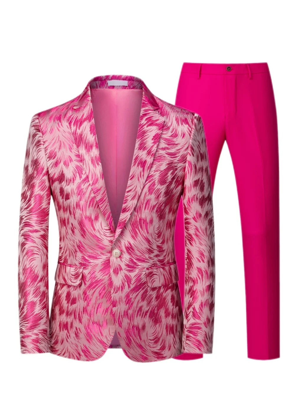 Stylisn Patterned man Suits 2 Pieces Jacket Pants Party Prom Wear Men's Regular Fit Suit Set For Performance Long Sleeved Tuxedo