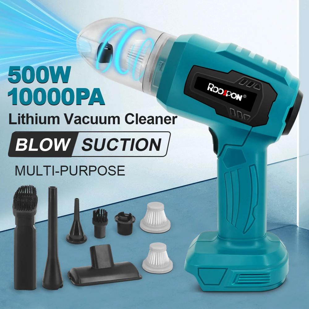 

Portable Car Vacuum Cleaner Cordless Handheld Duster Electric Air Blower for Floor Carpet Hair Cleaning for Makita 18V Battery