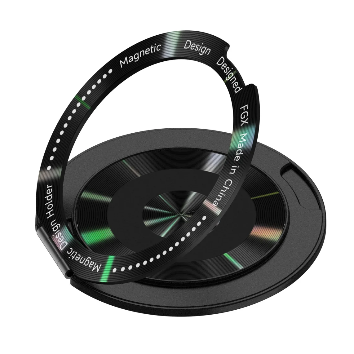 2026 Ultra-Dünner Magnetischer Ring-Handyhalter 360° ° Drehbarer CD-Muster Fingerständer Universeller Rückseitiger Aufkleber Schlanker Kickstand Griffhalterung – Detail 1