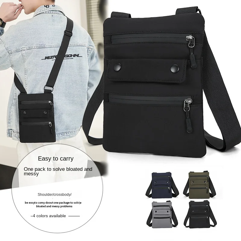 Męska wodoodporna nylonowa torba saszetka na ramię dla mężczyzn torba kurierska 2023 moda torby typu Crossbody z klapką męska Casual Outdoor travel bolso