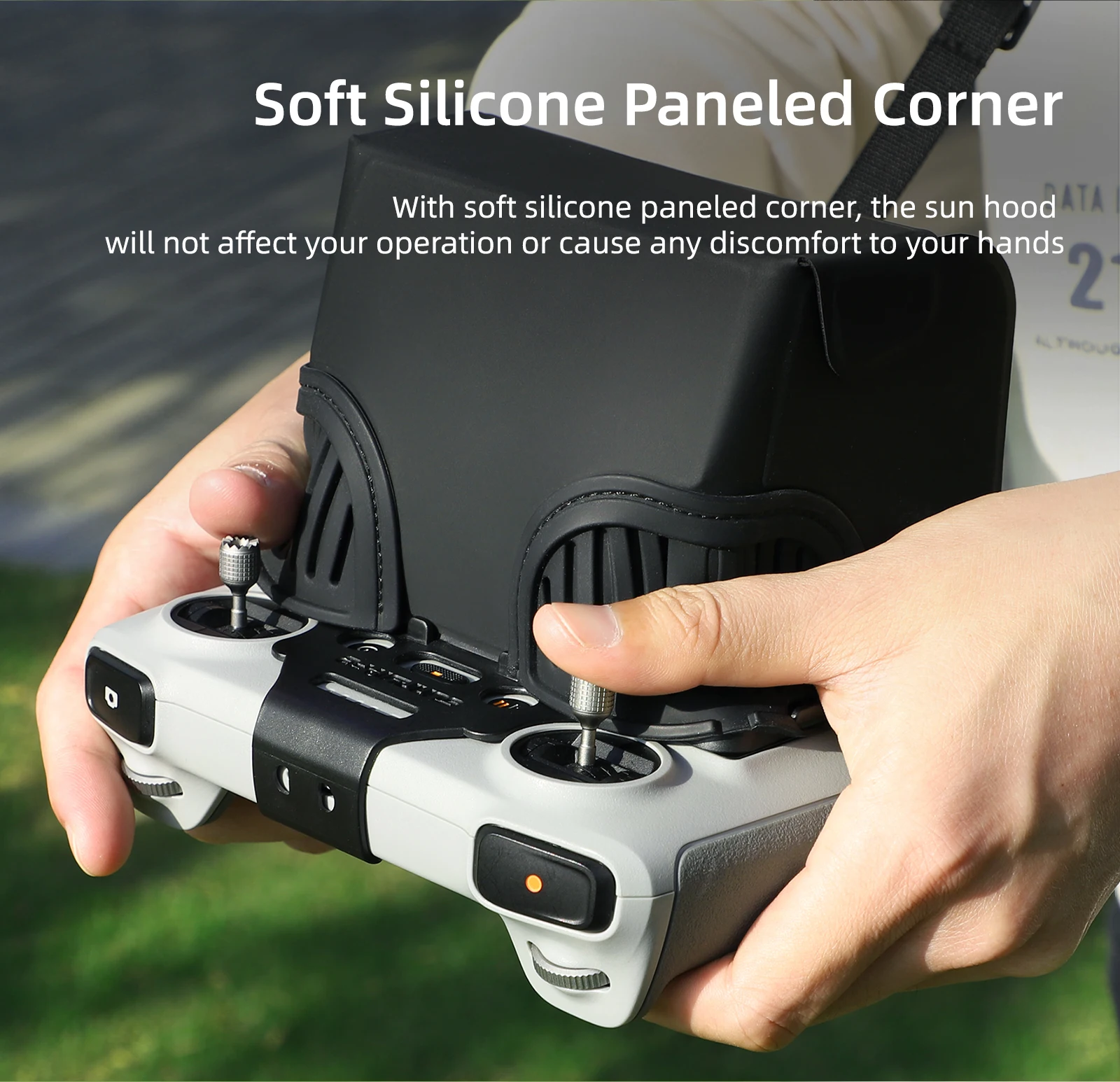 Remote Sunhood For DJI RC/RC PRO Controller Sun Hood Foldable PU Leather Sunshade with Cover for Mini 3 Pro/ Mavic 3/Air 2S