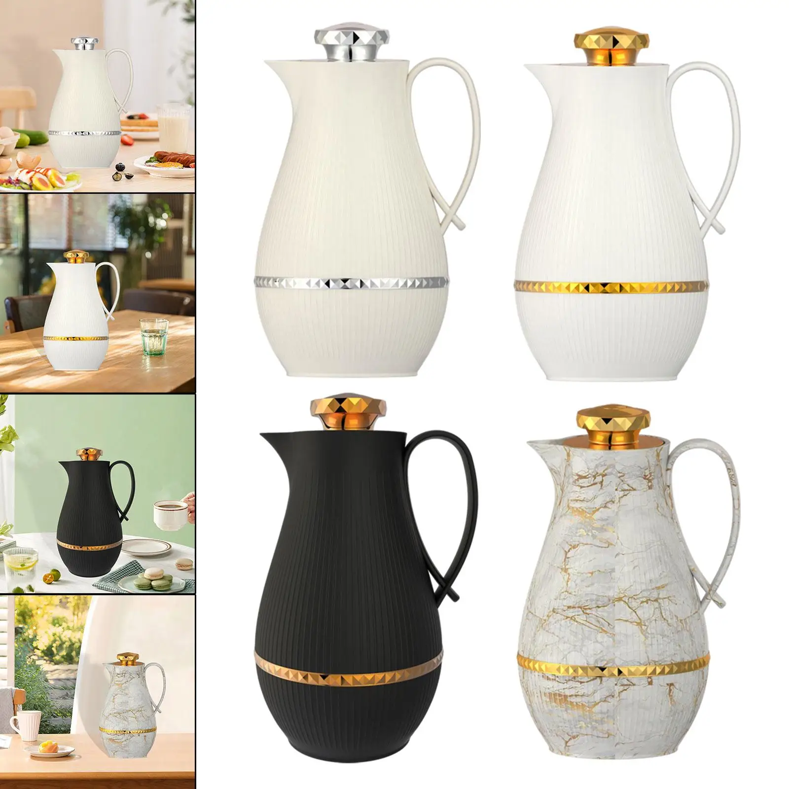 

Thermal Coffee Carafe with Spout Portable Coffee Pot for Tea Coffee Office