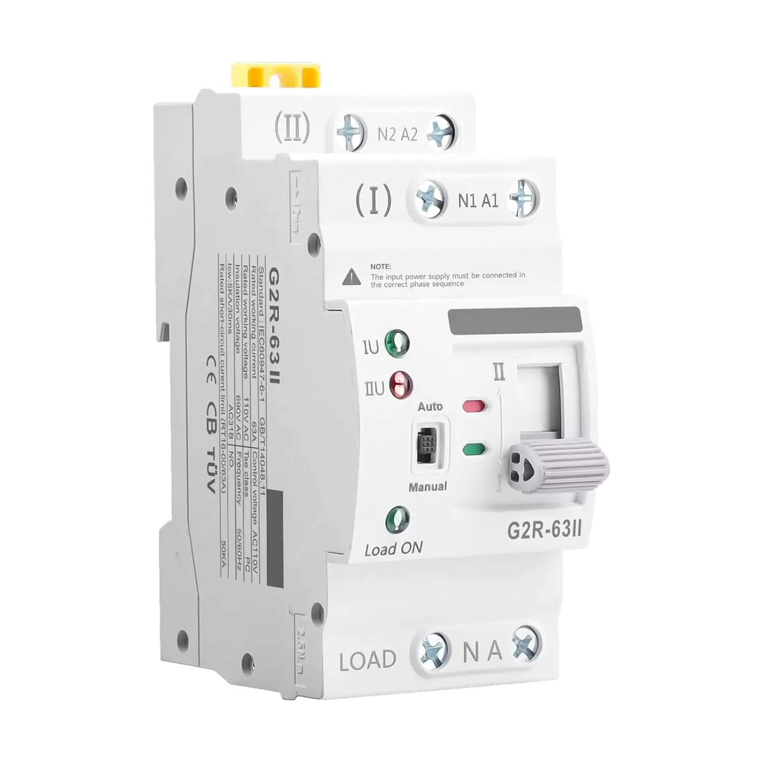 Integrated Light Indicators Mechanical Stress Resistance Automatic Mode Power Switch Automatic Transfer Switch