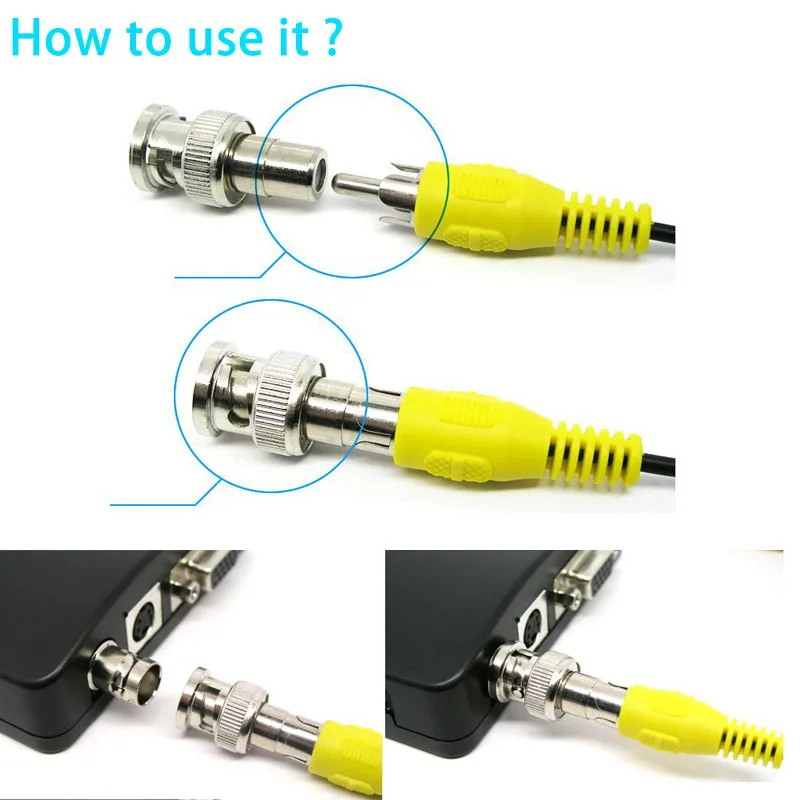 1pc/10pcs BNC Male TO RCA Female Plug COAX Adapter Connector Plug  F/M Couple For Security System Video CCTV Camera C4