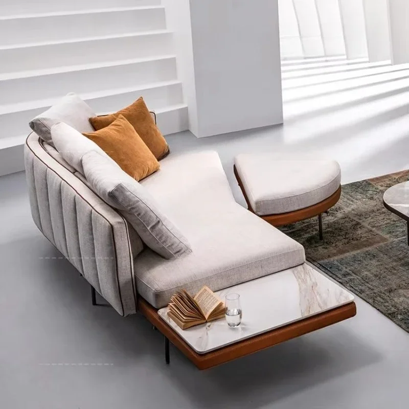 

Home living room wood frame fabric sofa set