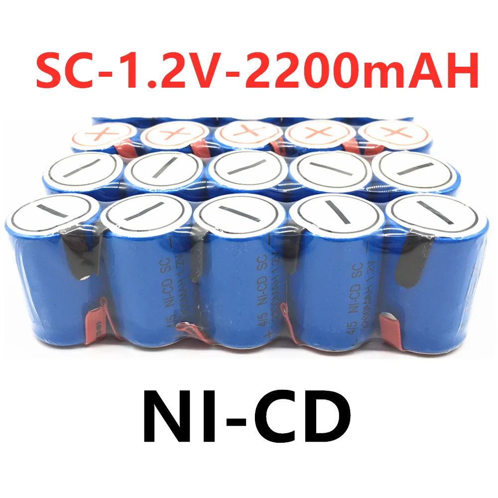 NEW 100% Original 2-40pcs  4/5 SubC Sub C 1.2V 2800mAh Ni-Mh Rechargeable Battery Blue Cell with Tab