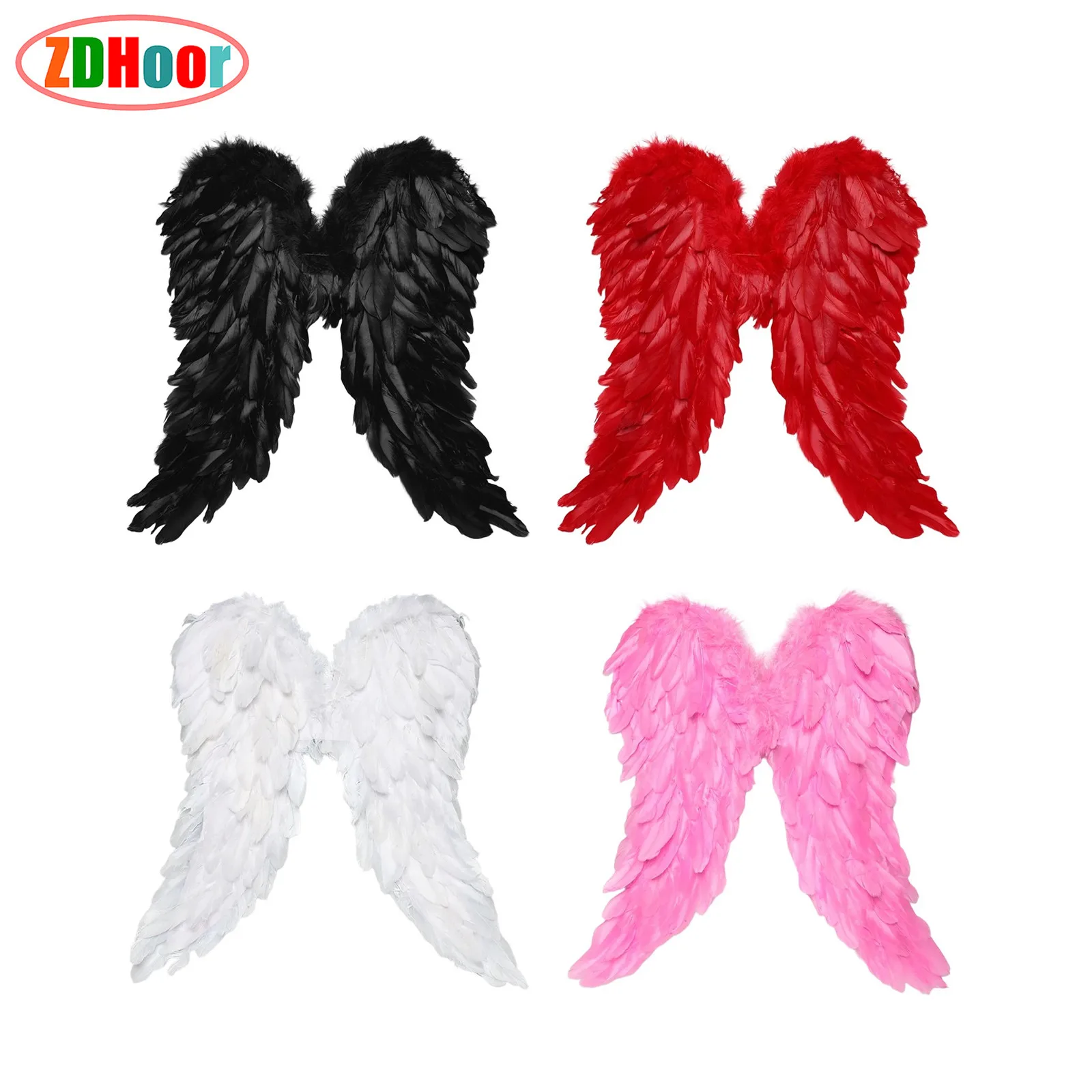 

Women Girls Realistic Feather Wings Elastic Strap Fairy Wings Costume Accessory Cosplay Supply Props for Masquerade