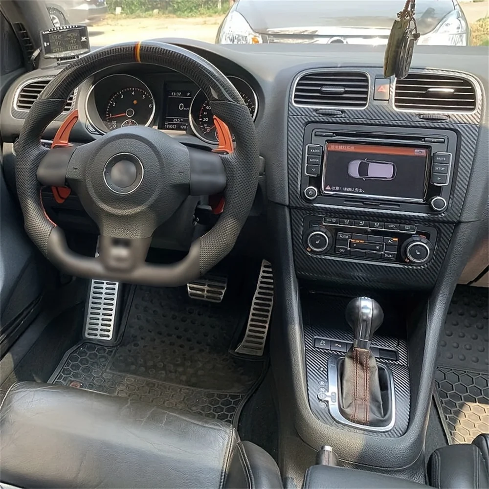 

Car Styling Accessories Automobile gear panel decorative stickers For VW Golf MK6 GTI 2007-2013