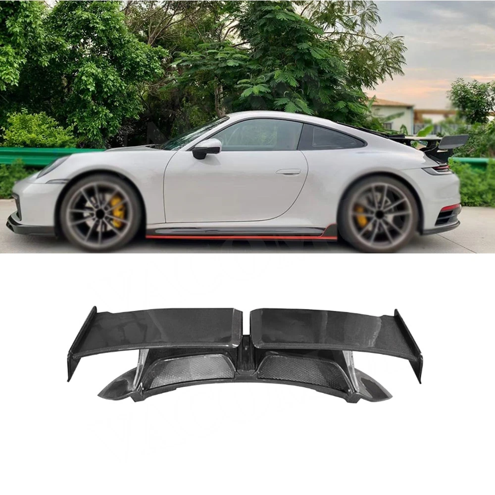 

Спойлер на заднее крыло багажника автомобиля VACOMUL из углеродного волокна для Porsche 911 922, спойлеры на заднее крыло багажника, комплект кузова автомобиля FRP, черный