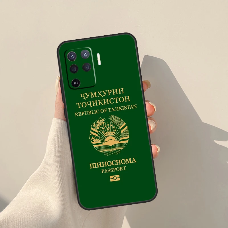 Tajikistan Flag For OPPO A15 A16 A1K A3S A5S A52 A72 A94 A74 A54 A5 A9 A31 A53 2020 A53S A83 A91 A93 Case