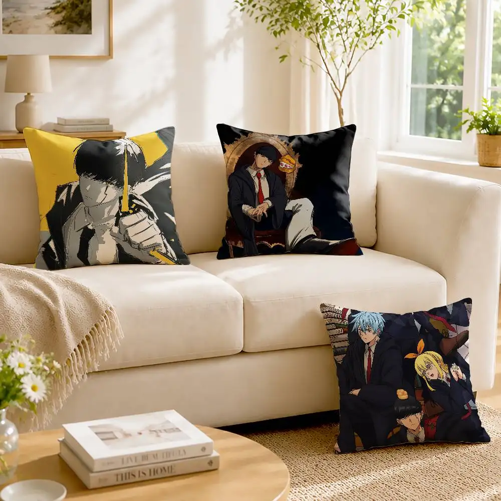 Anime M-Mashle Magic and Muscles Customizable Square Cushion Cover Double Sided Print Pillow Case