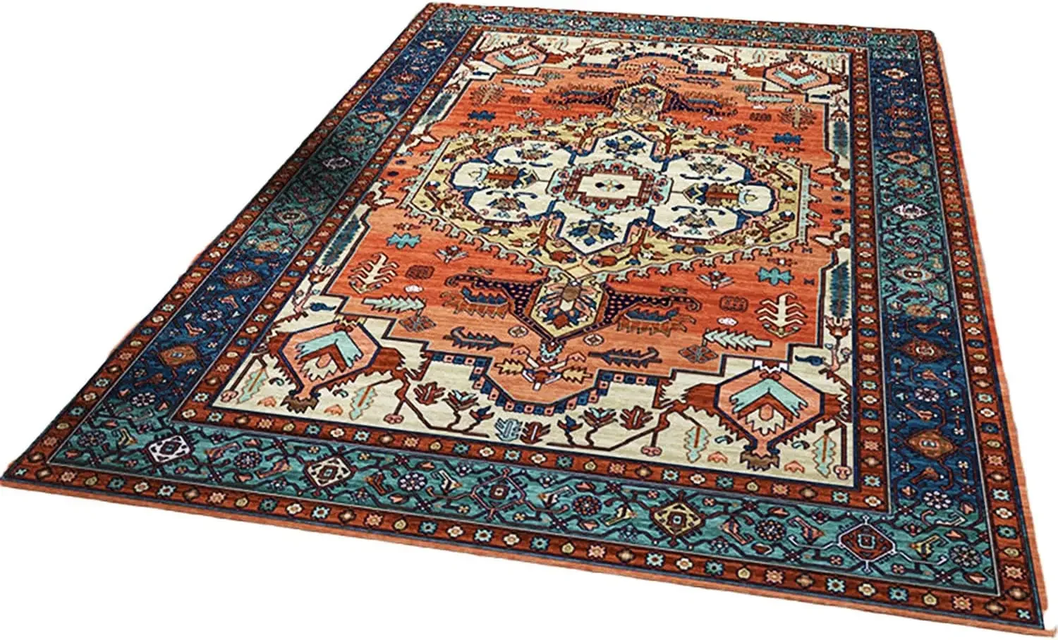Vintage Electric Heated Carpet, Heated Floor Mat with Timers & Temperature Adjustable, Foot Warmer Under Desk, Instant Warmth El