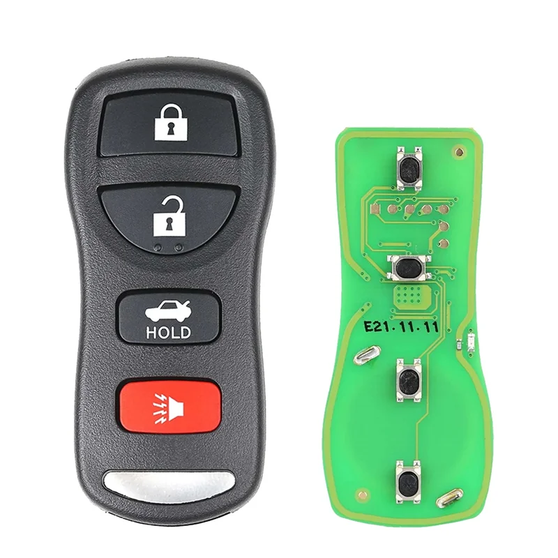 Kunci Remote Universal Kunci Remote Control Mobil Fob Flip Terpisah 4 Tombol untuk Gaya NISSAN untuk Alat Kunci VVDI untuk Xhorse XKNI00EN-M5