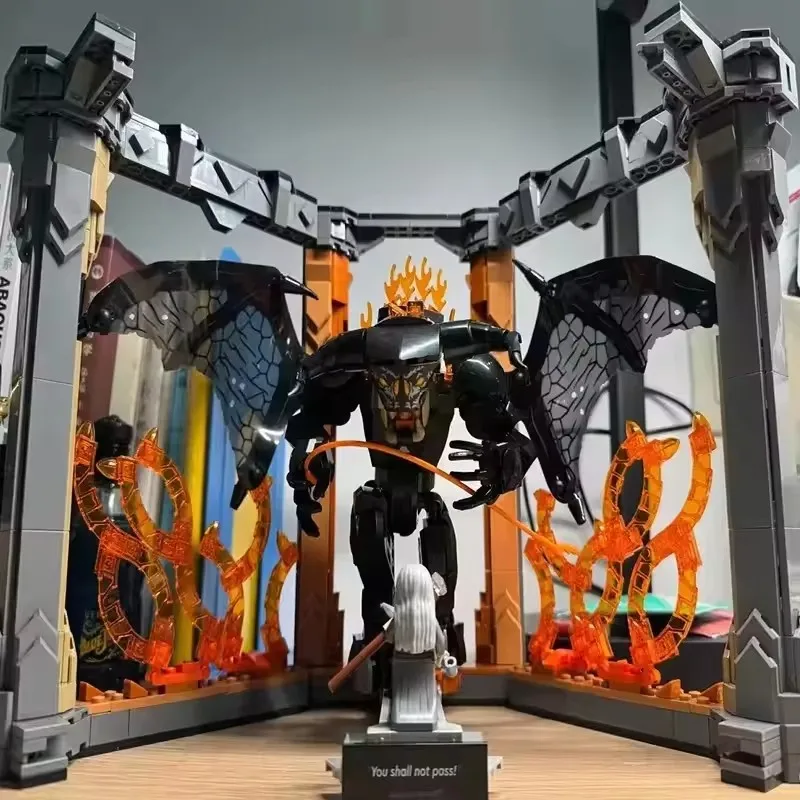 Nuevo 2026 10367 1201PCS El Señor de los Anillos: Balrog Book Nook Bloques de Construcción DIY Modelo de Escena para Ensamblar Adorno para el Hogar