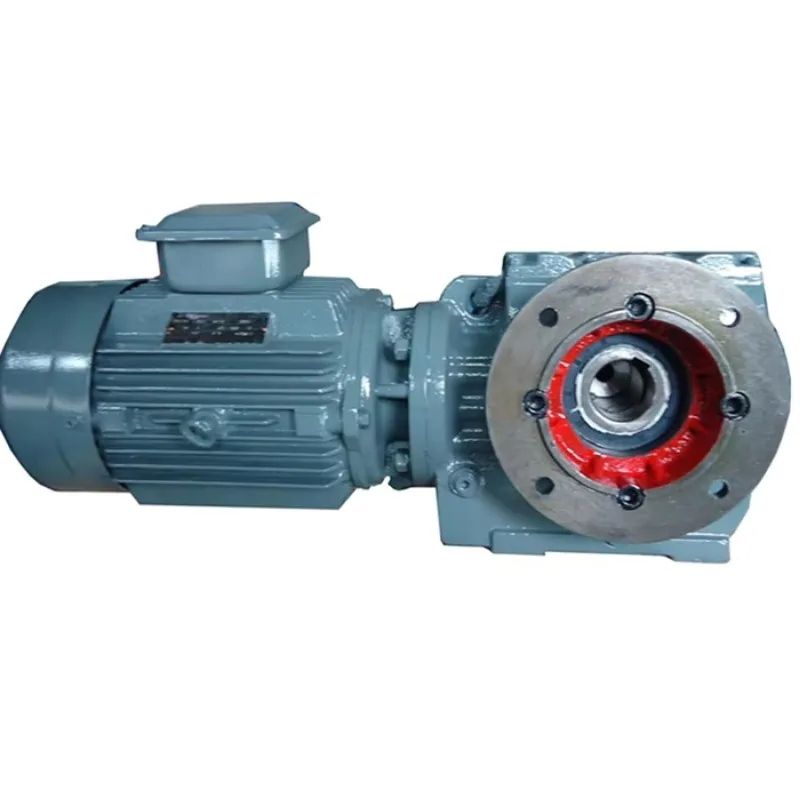 Factory Price S Series 0-270 Degrees Large Torque Helical Gear Reductor Right Angle Gearbox ODM Iron Housing for Crane Machinery