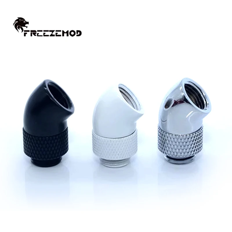 FREEZEMOD G1/4 PC Water Cooling Rotary 45 degree Fittings,HXZWT-J45,Male To Female Connector Adaptors Multi Colors