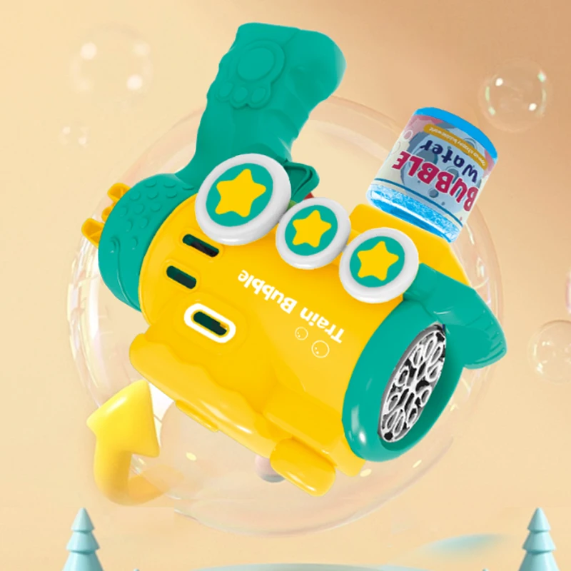 Pistola de burbujas de mano para niños, máquina de burbujas totalmente automática, eléctrica, agua de burbujas