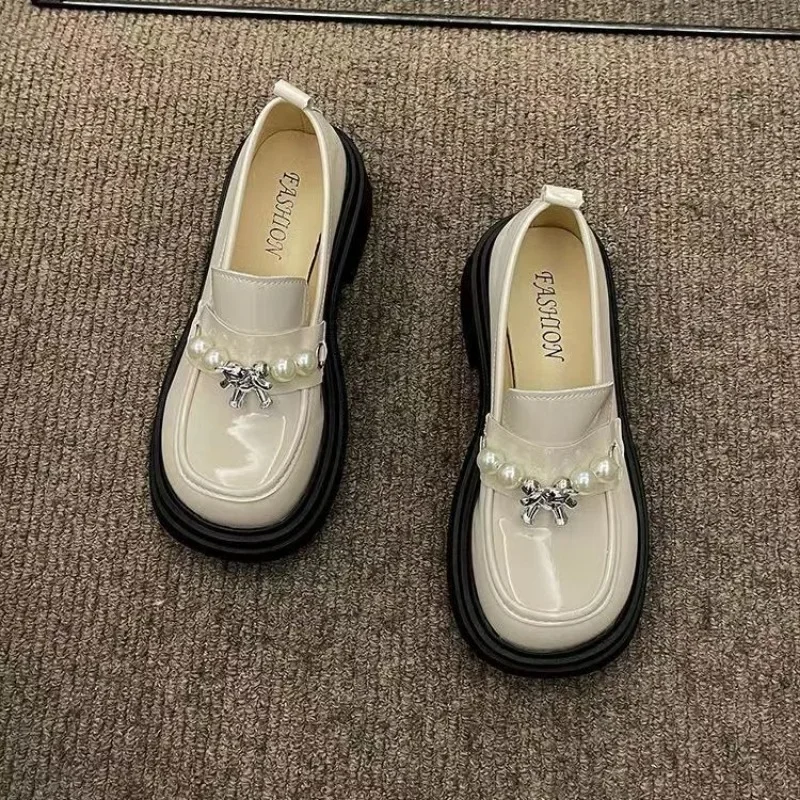 

Женские туфли с круглым носком Pearl Kawaii Black Shoe Шикарные и элегантные 39 стильные повседневные туфли для молодежи на распродаже Женские туфли-лодочки