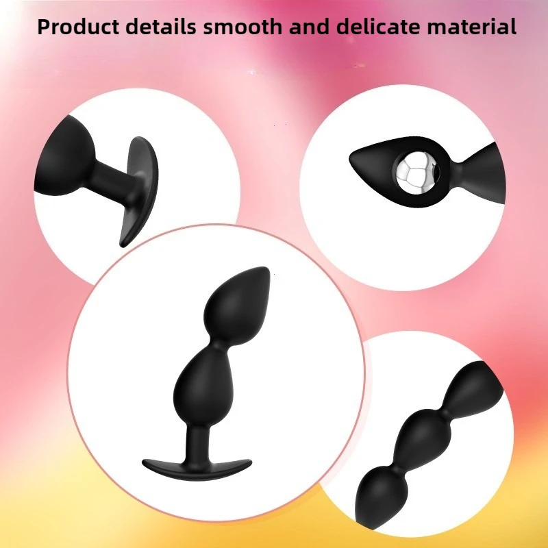 يمكن ارتداؤها المقابس الشرجية مع كرات الصلب الشرج الخرز بعقب المكونات وهمية دسار Analplug بوتيسد بوتبلج الكبار 18 لعبة الجنس للذكور والإناث